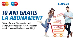 Castiga un abonament gratuit pentru 10 ani la DIGI