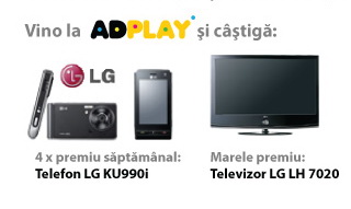 Castiga unul din cele 4 telefoane mobile LG KU990i sau marele premiu televizor LCD LG LH 7020