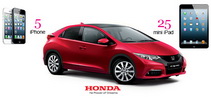 Castiga o masina Honda Civic, 5 iPhone 5 si 15 iPad Mini