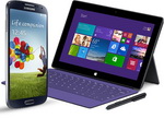 Castiga o tableta Microsoft Surface Pro si un smartphone Samsung Galaxy S4