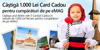 Castiga 5 vouchere de 1.000 de lei oferite de eMAG