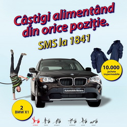 Castiga 2 masini BMW X1 si 10000 de jachete impermeabile