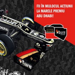 Castiga o excursie la Abu Dhabi si 100 de rucsaci Burn Lotus F1