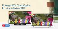 10% Card Cadou la orice televizor LG