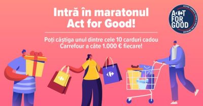 Câștigă 10 vouchere Carrefour în valoare de 1.000 euro fiecare