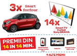 Castiga 3 masini Smart Forfour, 14 televizoare curbate Sony Bravia sau alte 47.040 premii instant