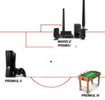 Castiga o masa de Fussball, o consola Microsoft Xbox 360 si un Sistem Home Theatre cu Blu-ray LG HX806PH