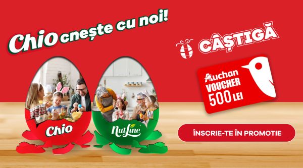 Câștigă 20 vouchere Auchan în valoare de 500 lei fiecare