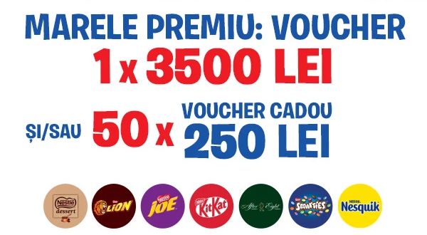 Câștigă un voucher Auchan în valoare de 3.500 lei