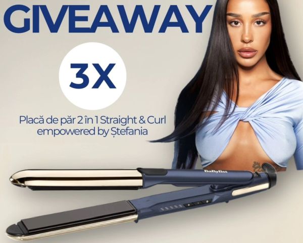 Câștiga 3 plăci de păr BaByliss ST483ROE