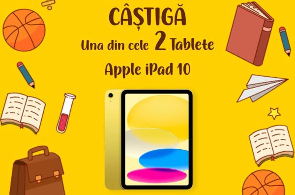 Câștigă 2 tablete iPad 10 256GB Wi-Fi