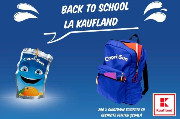 Câștigă 200 ghiozdane Capri Sun echipate cu rechizite pentru școală