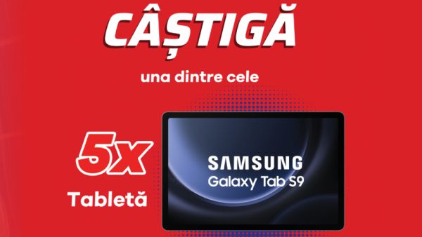 Câștigă 5 tablete Samsung Galaxy Tab S9 FE