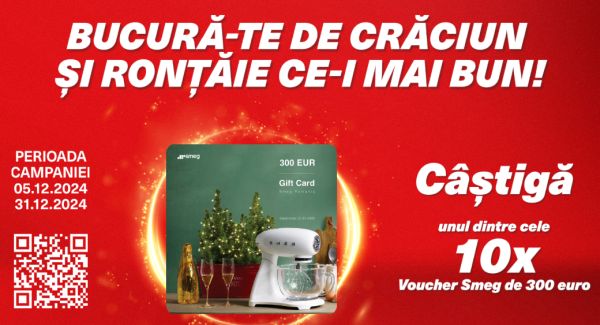 Câștigă 10 vouchere SMEG în valoare de 1.500 lei fiecare