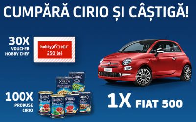 Câștigă o mașină Fiat 500 Pop