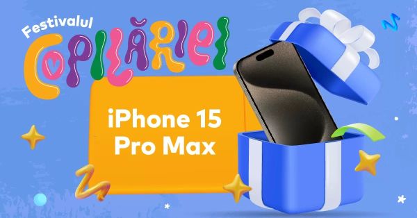 Câștigă un telefon iPhone 15 Pro Max 256GB 5G