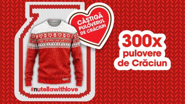 Câștigă 300 pulovere de Crăciun Nutella