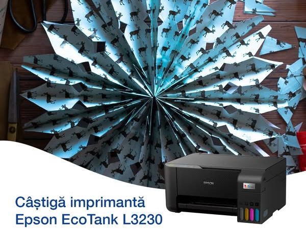 Câștigă o imprimantă multifuncțională Epson EcoTank L3230