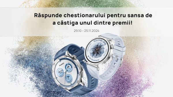 Câștigă 2 smartwatch-uri Huawei Watch GT 5