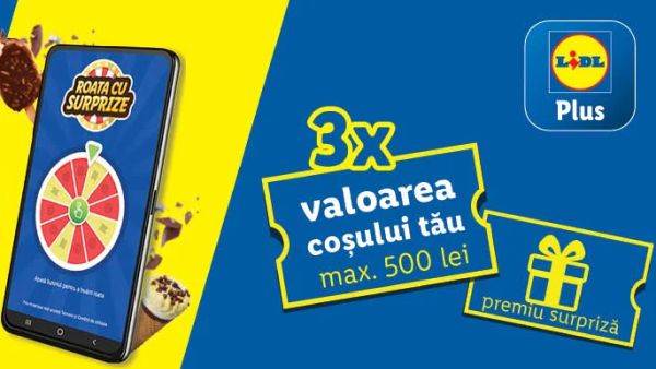 Câștigă 3 vouchere Lidl de maxim 500 lei