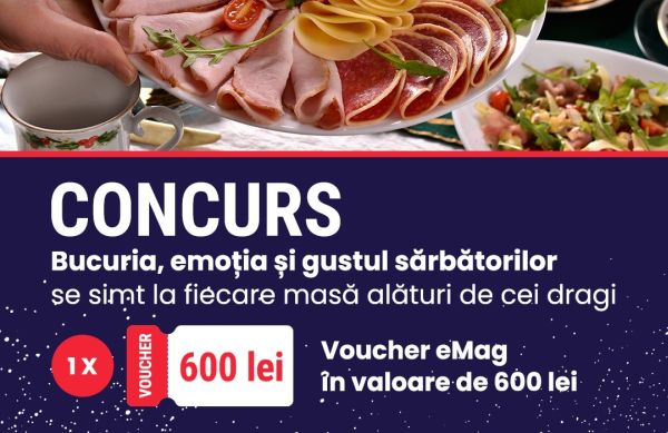 Câștigă un voucher eMAG în valoare de 600 lei