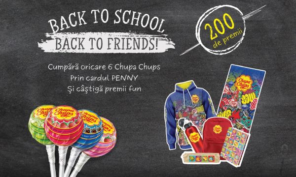 Câștigă 50 kituri pentru școală Chupa Chups