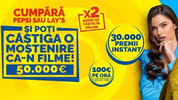 Câștigă 50.000 euro cu Pepsi și Lays