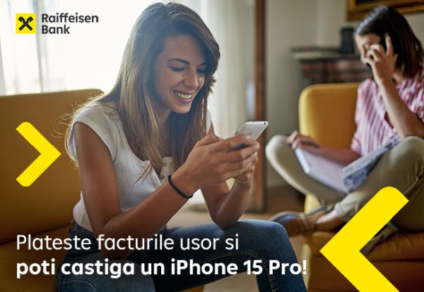 Câștigă 5 telefoane iPhone 15 Pro 128GB 5G