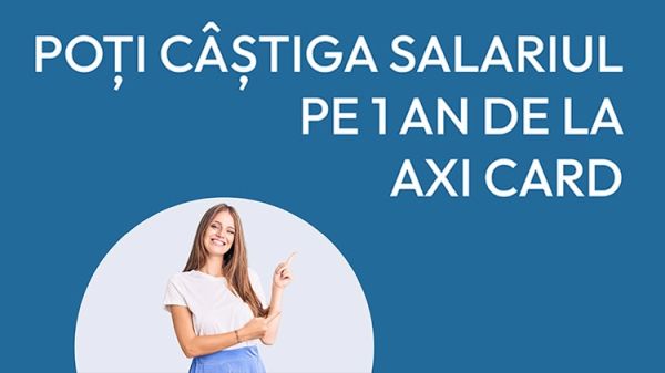 Câștigă salariu pe un an în valoare de 39.600 de lei