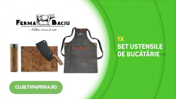 Câștigă un set de ustensile de bucătărie de la Ferma Baciu