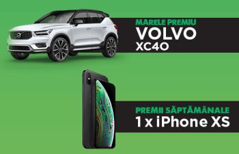 Câștigă o mașină Volvo XC40 și 11 iPhone XS