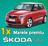 Castiga o masina Skoda Fabia, o excursie la Paris, 5 excursii in Romania, 100 vouchere de 200 lei si 60 de rucsaci