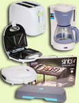 Castiga gratar electric, prajitor de paine, cafetiera, stepper si sandwich maker