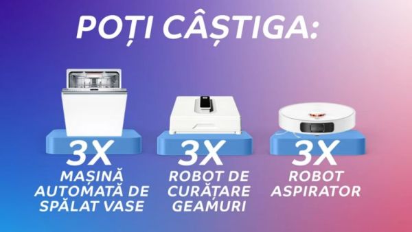 Câștigă 3 roboți de aspirare Xiaomi Mi Robot Vacuum X20+