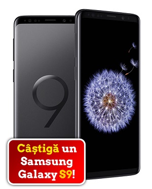 Câștigă un smartphone Samsung Galaxy S9