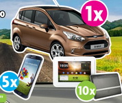 Castiga o masina Ford B-Max, 5 smartphone-uri Samsung Galaxy S4 si 10 tablete E-Boda XL 400