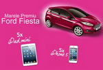 Castiga o masina Ford Fiesta, 5 iPhone 5 si 5 iPad Mini