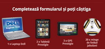 Castiga un laptop Dell, 2 tablete pc Prestigio si 3 sisteme gps Prestigio