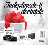 Castiga o masina Audi A6, 10 televizoare LED Samsung Ultra HD cu diagonala de 121 cm si 10 smartphone-uri Samsung Galaxy S6 Edge