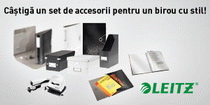 Castiga 2 seturi de accesorii pentru birou Leitz Black & White