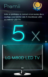 Castiga 5 monitoare LG M80D LED TV