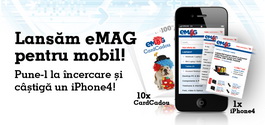 Castiga un iPhone 4 16 GB si 10 vouchere de 100 lei oferite de eMag