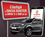 Castiga o masina Dacia Duster sau 455 x 500 de lei