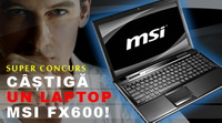 Castiga un laptop MSI FX600