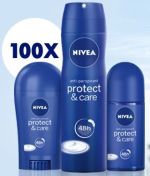 Castiga 100 de seturi de deodorante Nivea Protect & Care