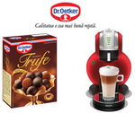 Castiga 2 espressoare Krups si 3 x 6 cutii cu trufe de ciocolata Dr. Oetker