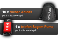 Castiga un telefon Sagem Puma si 10 x rucsac Adidas