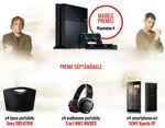 Castiga o consola PlayStation 4, boxe portabile, casti walkman 3 in 1 si smartphone-uri Sony