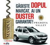 Castiga o masina Dacia Duster si 15 weekend-uri la Azuga