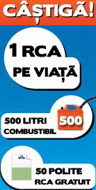 Castiga o asigurare RCA pe viata, 500 de litri combustibil sau 50 de polite RCA gratuite